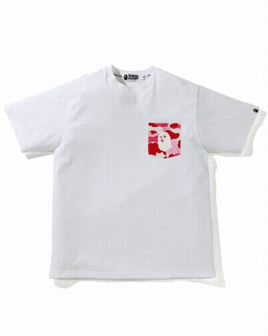 Tricouri Bape ABC Camo pocket Barbati Roz | KCBONL317