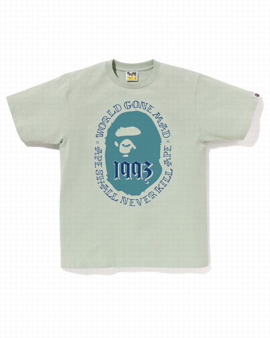 Tricouri Bape Ape Head 1993 Barbati Albastri Deschis | OXWLZT507