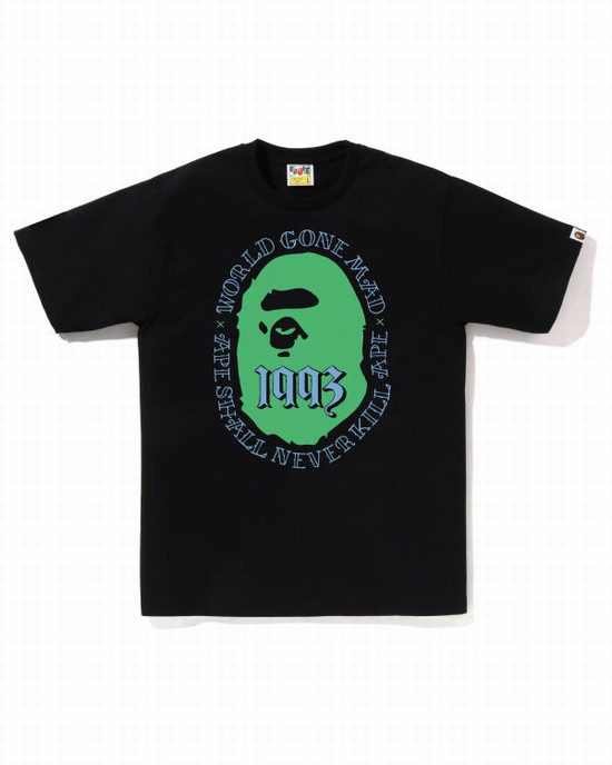 Tricouri Bape Ape Head 1993 Barbati Negrii | BWNAVK476