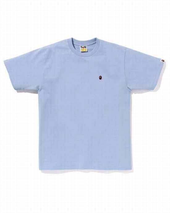 Tricouri Bape Ape Head One Point Barbati Albastri Deschis | BJZLDY346