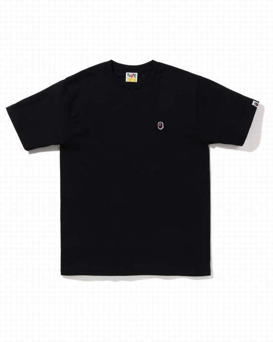 Tricouri Bape Ape Head One Point Barbati Negrii | KQYVCG176