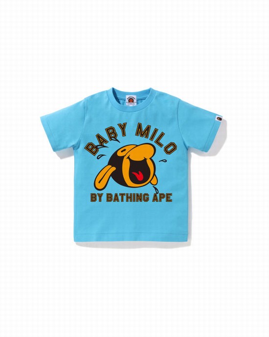 Tricouri Bape Clasici Milo Copii Albastri Deschis | BMLDRJ954