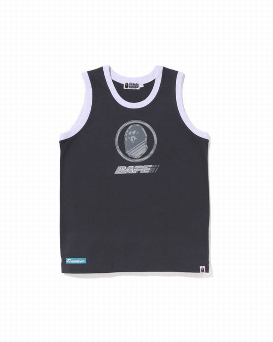 Tricouri Bape Grafice Barbati Gri Inchis | MRKEAP821