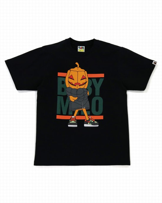Tricouri Bape Halloween Milo Barbati Negrii | SDXGIE802