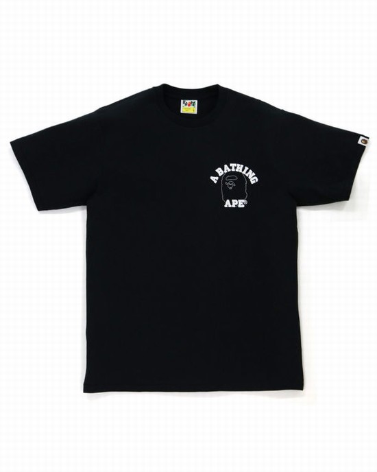 Tricouri Bape Line 1st Camo Face Barbati Negrii | JMLETS012