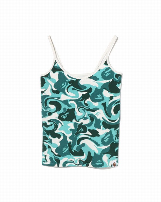 Tricouri Bape Marble Camo Camisole Dama Verde Menta | ZWRMGF291