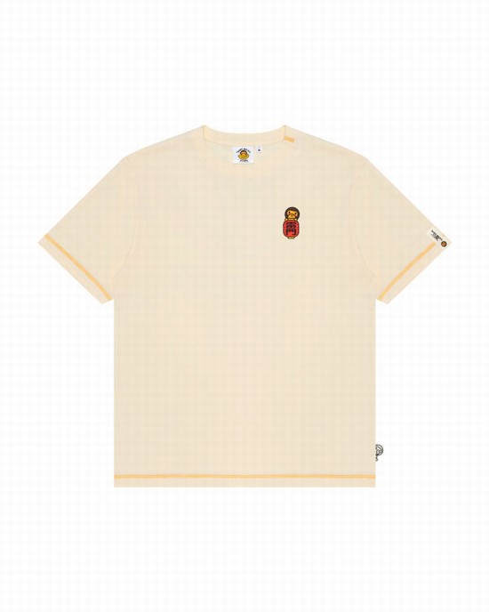 Tricouri Bape Milo Barbati Albi | UBYQWD203