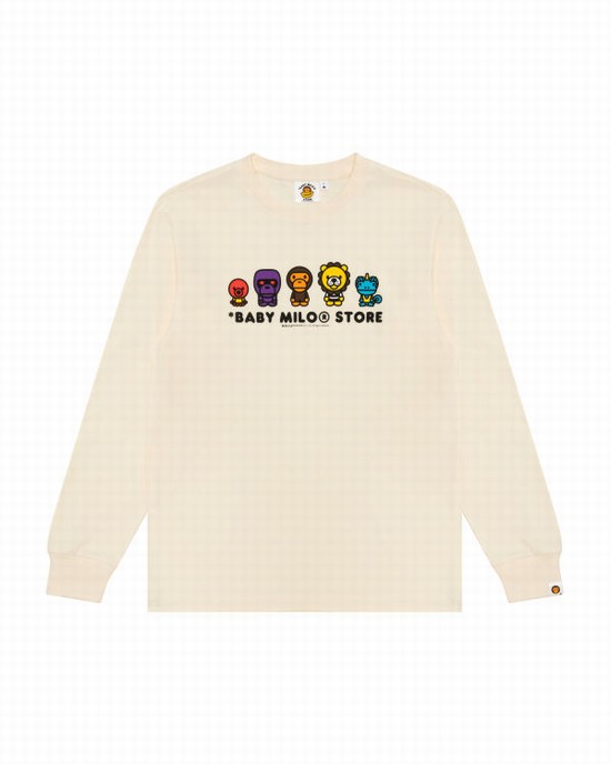 Tricouri Bape Milo Barbati Albi | YSDUXF897