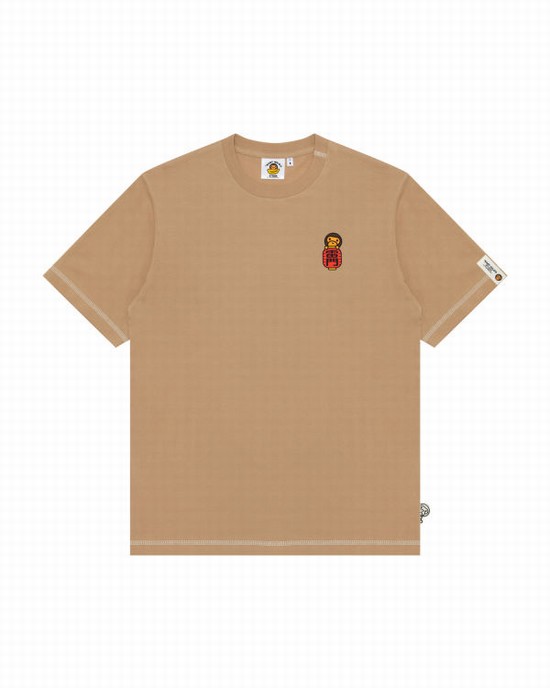 Tricouri Bape Milo Barbati Bej | LOMYFC583