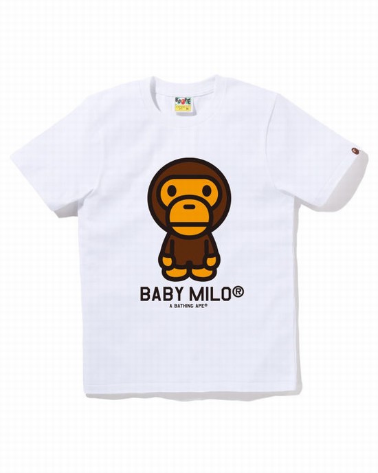 Tricouri Bape Milo Dama Albi | TNIYUH621