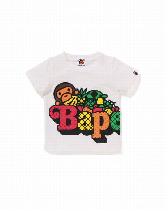 Tricouri Bape Milo Fruit Copii Albi | RIUDYM941