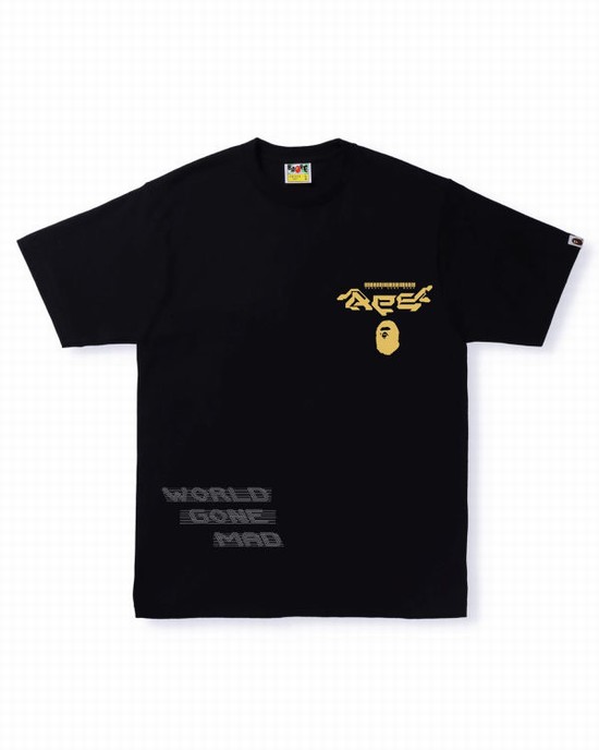 Tricouri Bape Multi Logo #1 Barbati Negrii | VPZBLN087
