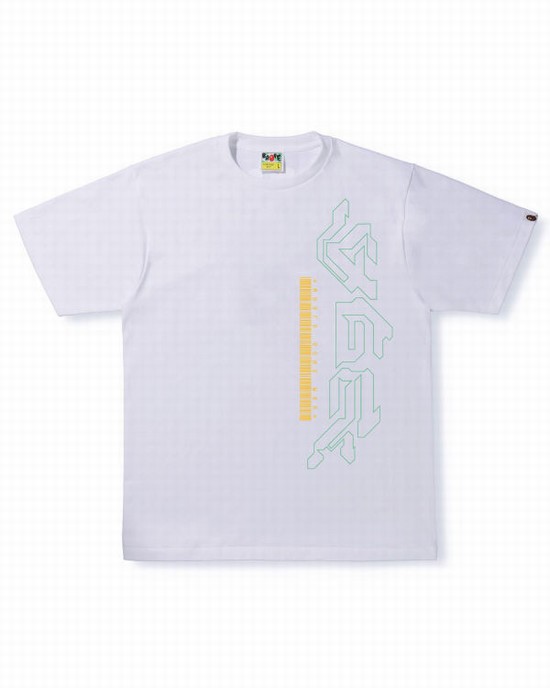 Tricouri Bape Multi Logo #2 Barbati Albi | GCSQMZ863
