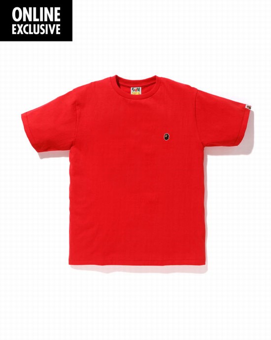 Tricouri Bape One Point Barbati Corai Rosii | NBUSQP156