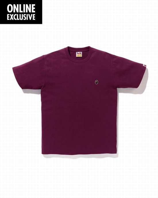 Tricouri Bape One Point Barbati Violet Inchis | ZKXARP845
