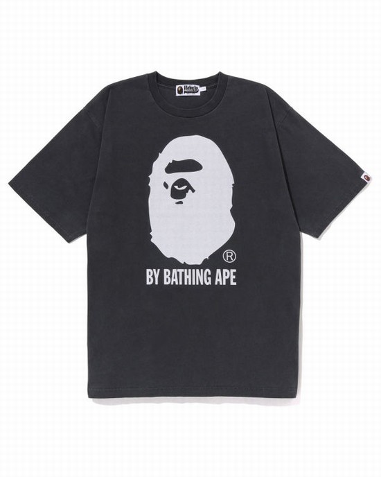 Tricouri Bape Overdyed By Bathing Ape Relaxed Barbati Negrii | PZSOQK318