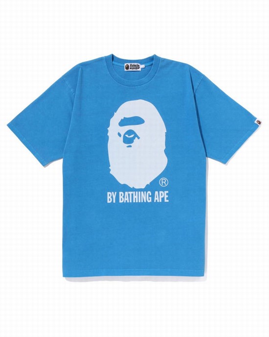Tricouri Bape Overdyed By Bathing Ape Relaxed Barbati Albastri | XUDSBY603