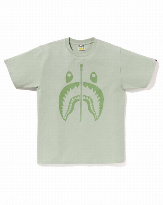 Tricouri Bape Pigment Shark Barbati Verzi Deschis | SPMQGT740