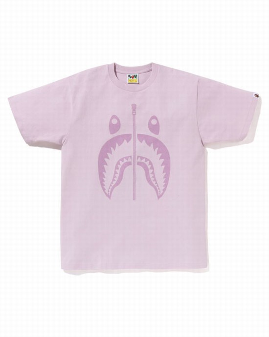 Tricouri Bape Pigment Shark Barbati Violet | EQPDLU689