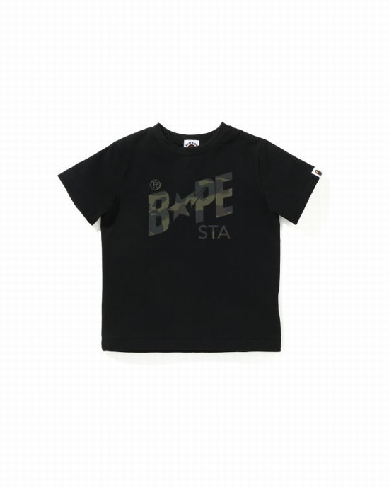 Tricouri Bape Reflector 1st Camo Sta Logo Copii Negrii | TDCOAX541