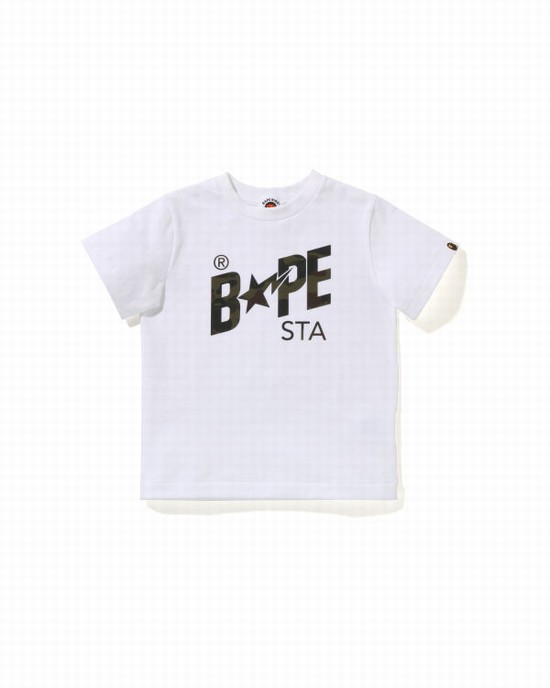Tricouri Bape Reflector 1st Camo Sta Logo Copii Albi | YZCRSX657