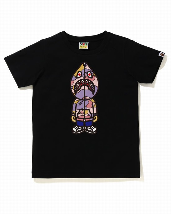 Tricouri Bape STA Camo Clasici Milo Shark Dama Negrii | QRYCWV940