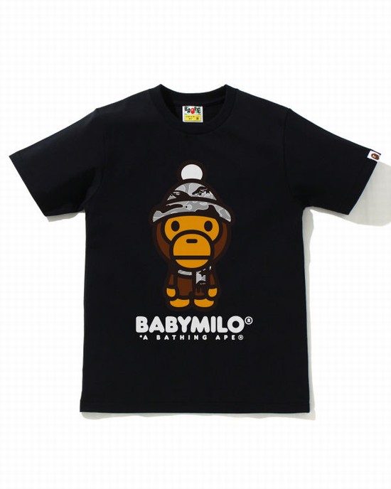 Tricouri Bape STA Camo Milo Iarnă Dama Negrii | WFESAU521