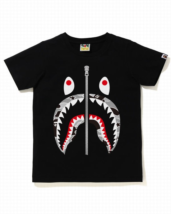 Tricouri Bape STA Camo Shark Dama Negrii | WCRBTA734