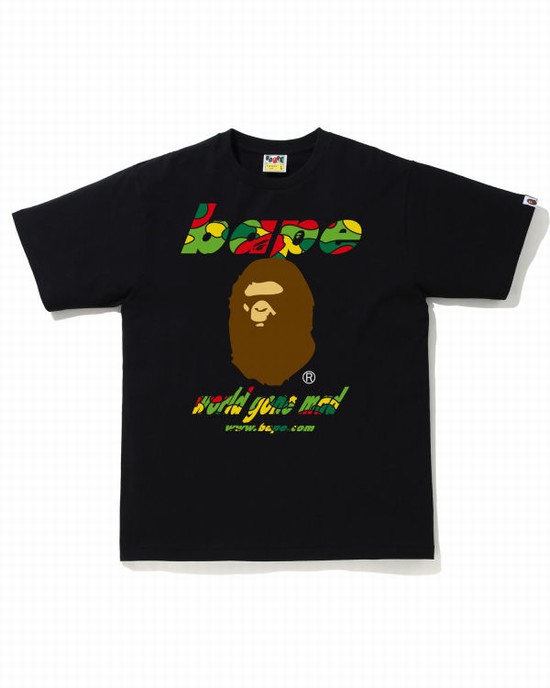 Tricouri Bape STA Camo WGM Ape Head Barbati Negrii | HRZMBS251