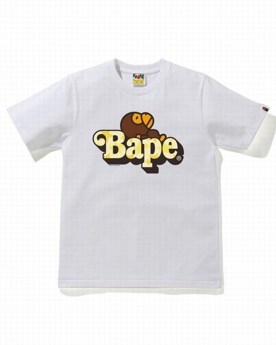 Tricouri Bape STA Pattern Milo On Dama Albi | ILHJOV146