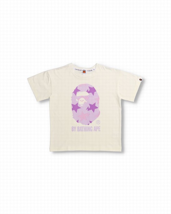 Tricouri Bape STA Pattern Oversized Copii Violet | YGBMZV968
