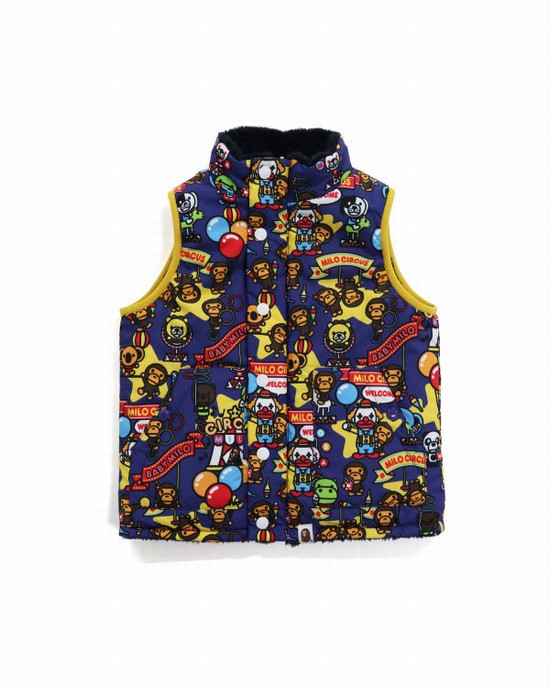 Vesta Bape Milo Circus Reversible Copii Albastri | TQILDW463