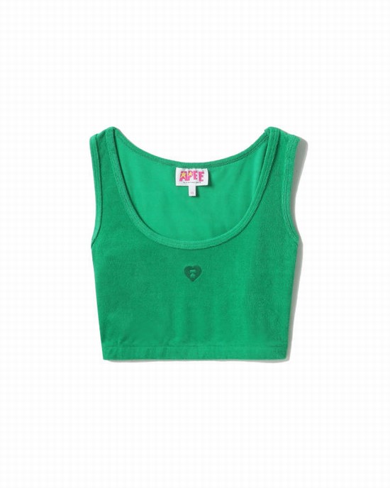 Vesta Bape Towelling crop Dama Turcoaz | PSLGOQ059